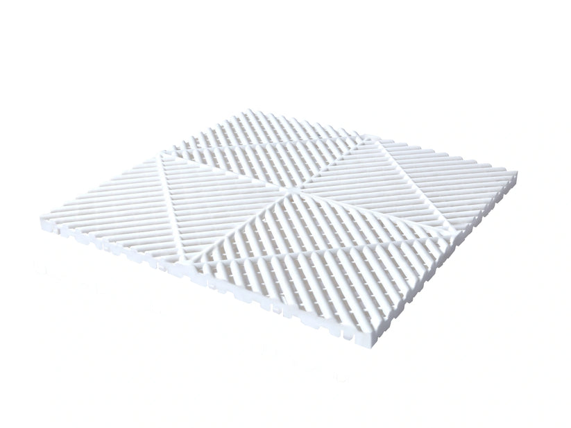 White Cocoon Bed Airflow Pad interlocking tile layout