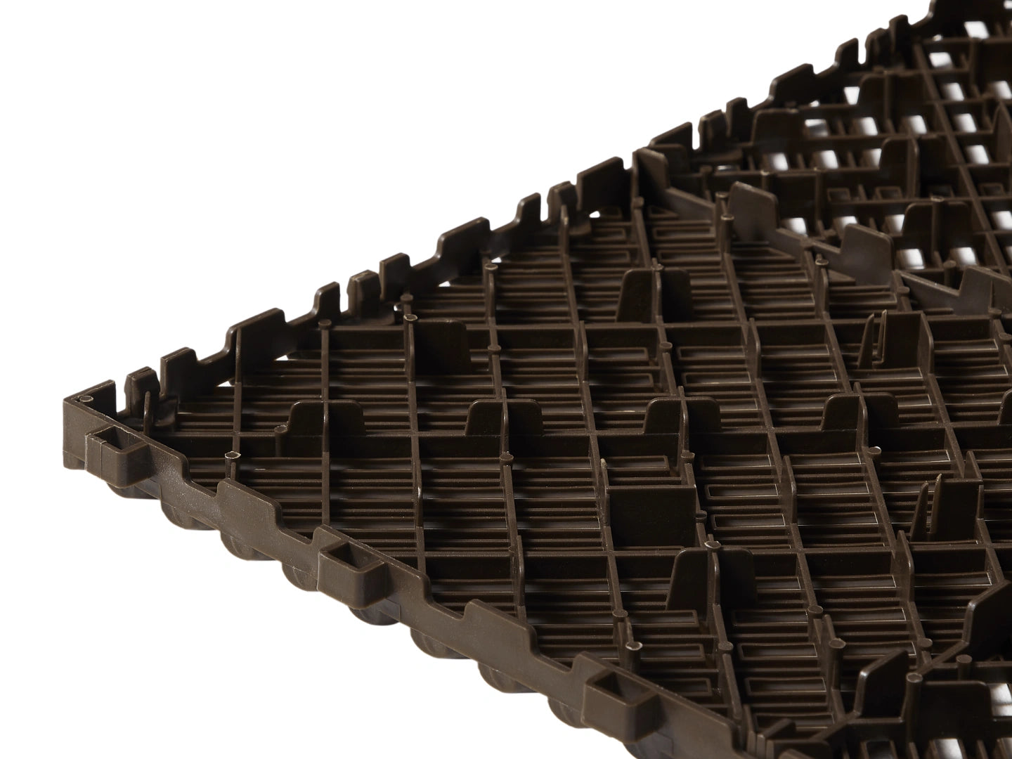 Underside of the Brown Cocoon Bed Airflow Pad showing raised ventilation channels
