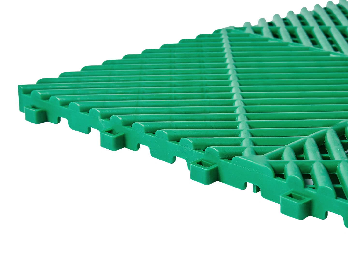 Close-up of the Green Cocoon Bed Airflow Pad tile surface and connectors