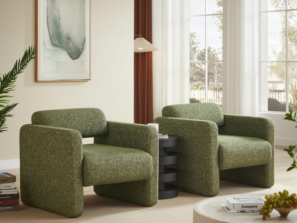 Lorraine Armchair - Olive Green