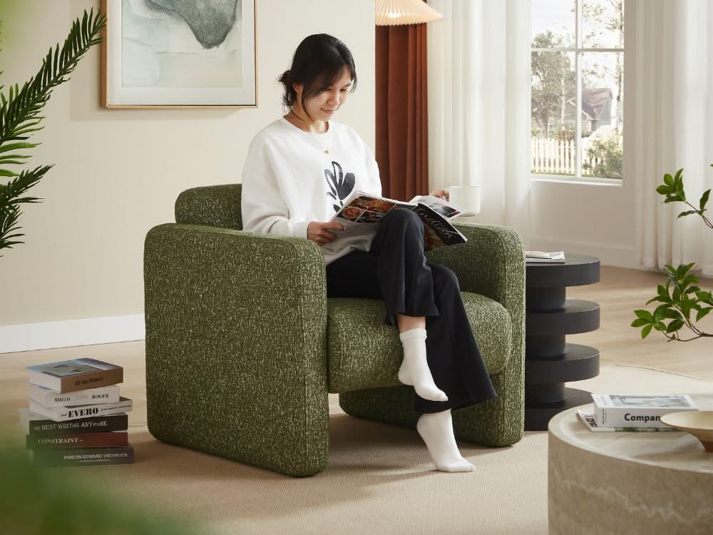 Lorraine Armchair - Olive Green