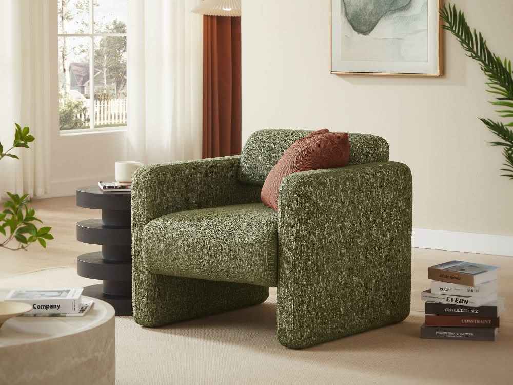 Lorraine Armchair - Olive Green
