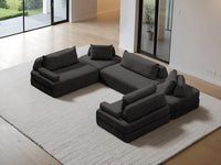 Cushie Modular 8-Seater U-Shaped Chaise (3.56m) - Charcoal