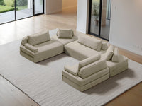 Cushie Modular 8-Seater U-Shaped Chaise (3.56m) - Cream