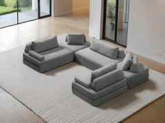 U-Shaped Chaise / 8-Seater U-Shaped Chaise 3.56m / Ash