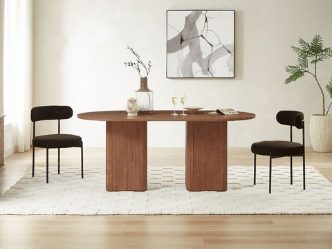 Tate 6 Seater Dining Table - Walnut