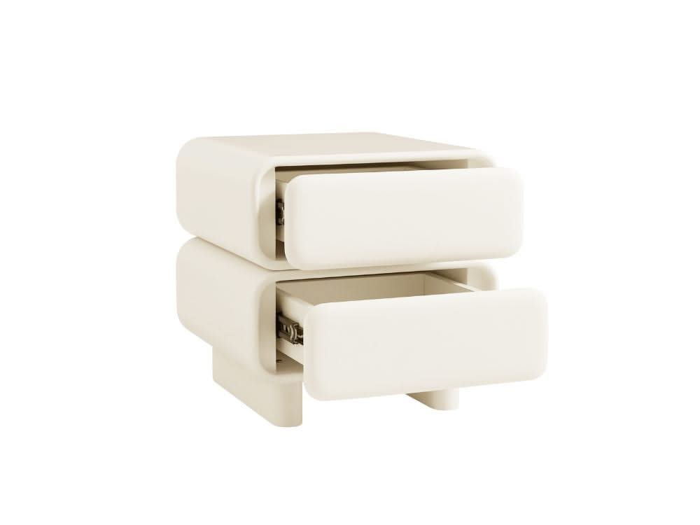 Twix Bedside Table White