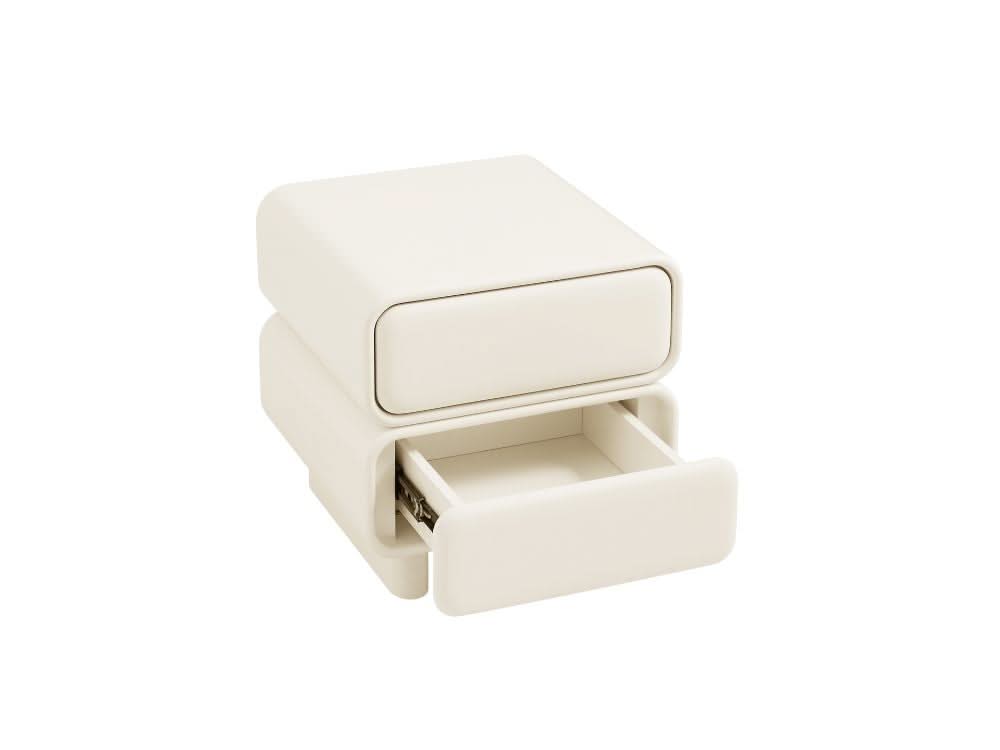 Twix Bedside Table White