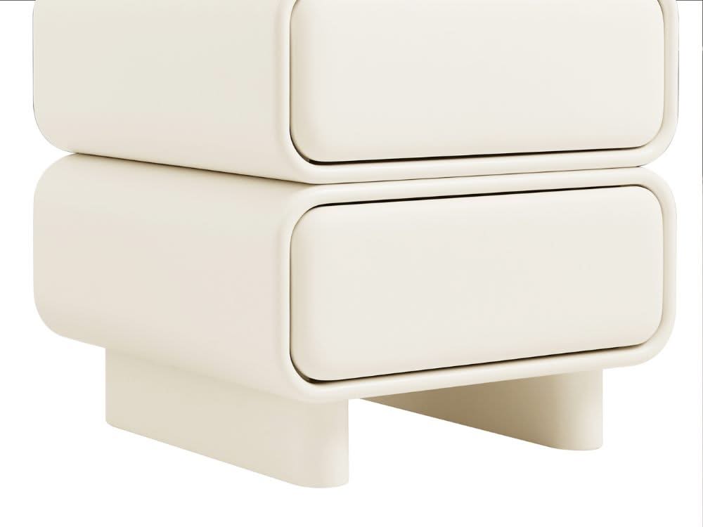Twix Bedside Table White