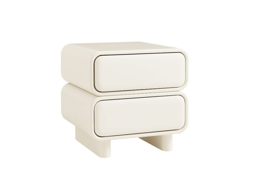Twix Bedside Table White