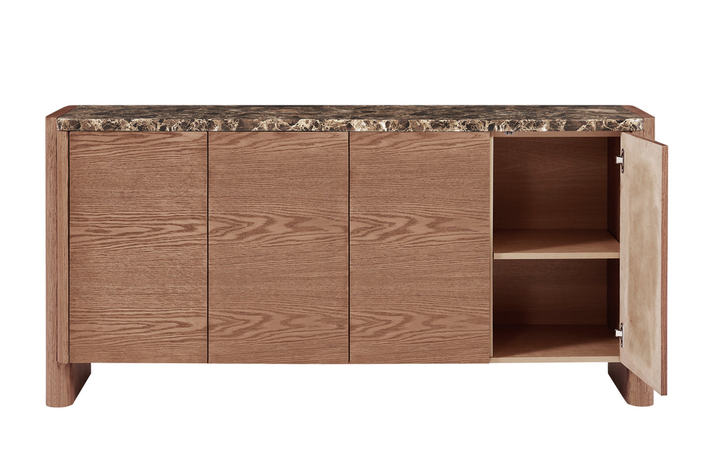 Hank Marble Sideboard - Walnut