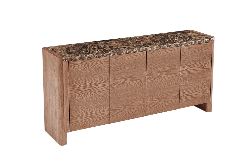 Hank Marble Sideboard - Walnut