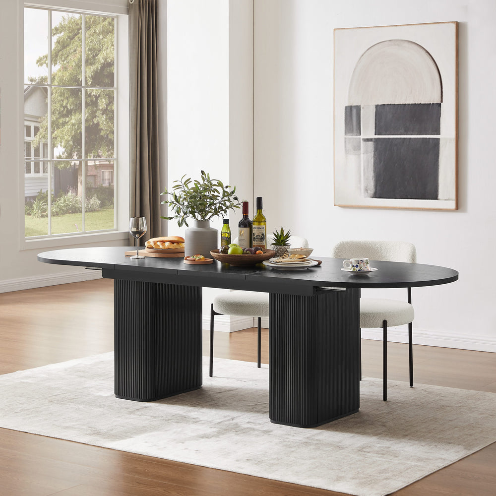 Tate Extendable Dining Table - Black