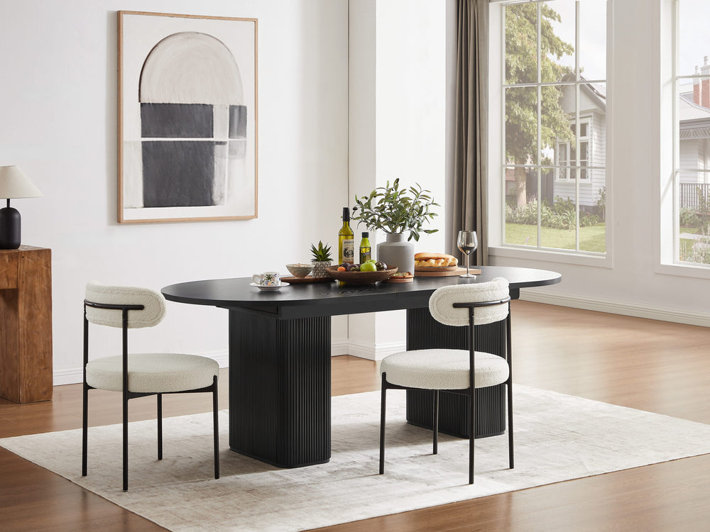 Tate Extendable Dining Table - Black