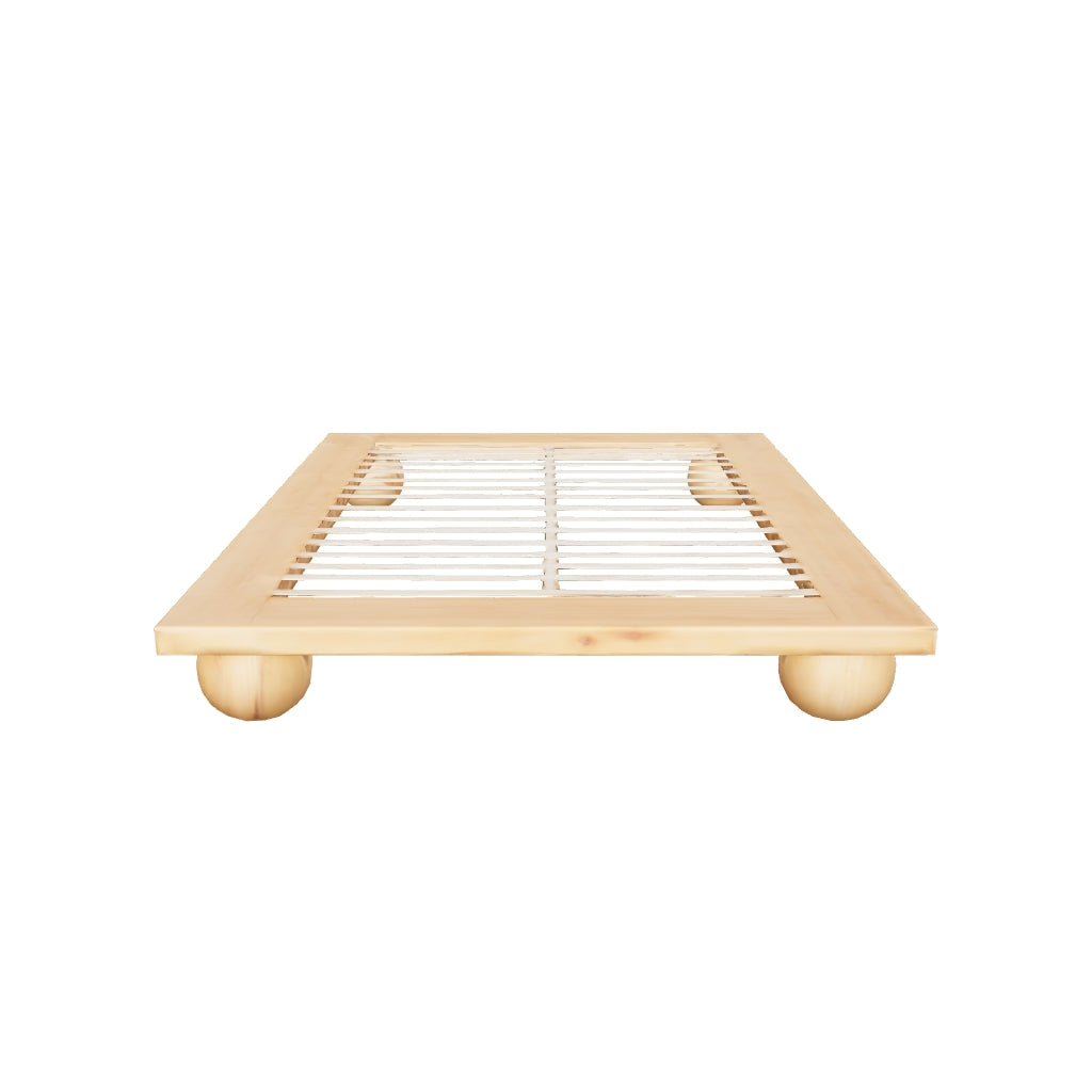 Ballico Timber Bed Base - Light Oak