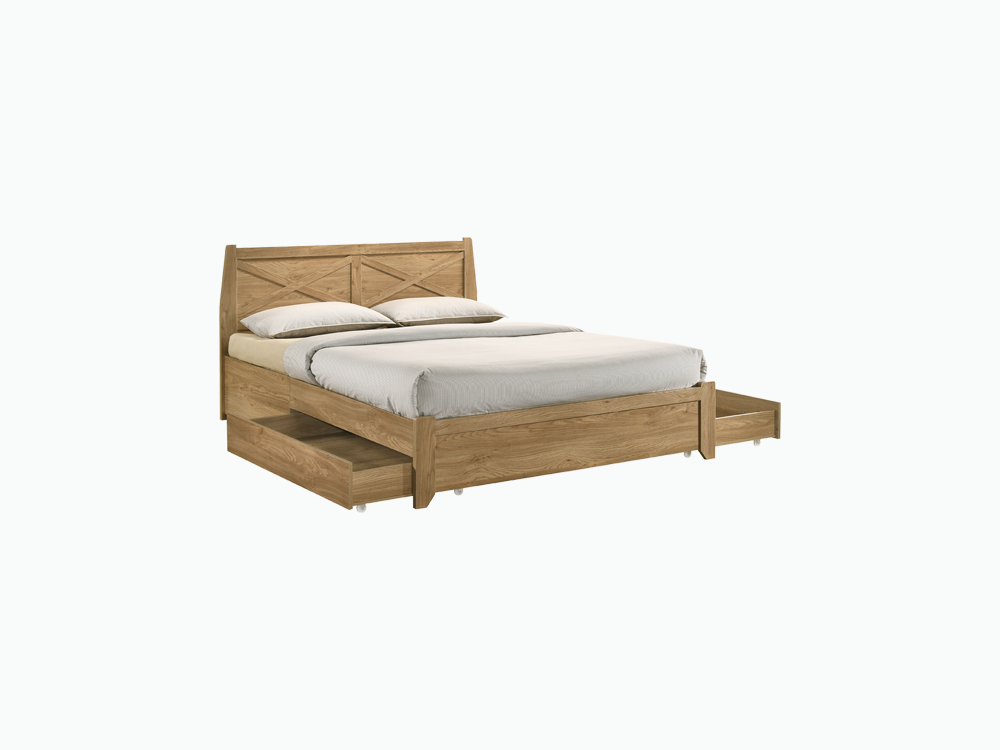 Mia bed frame with storage outlet drawers