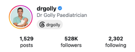 Dr Golly Paediatrician influencer profile